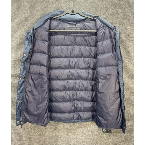Eddie Bauer 650 FP StratusTherm Down Vest Womens XL Blue Puffer Full Zip NEW - Picture 7 of 11